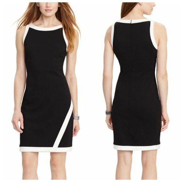 Ralph Lauren Dresses & Skirts - 💲 LAUREN RALPH LAUREN Black & White Sheath Dress